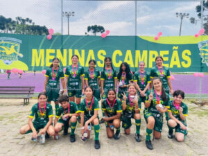 Alunas da sede do Boqueirão se reuniram no Centro de Esporte e Lazer da Cidadania Pinheirinho para o festival em clima de alegria | Foto: Divulgação